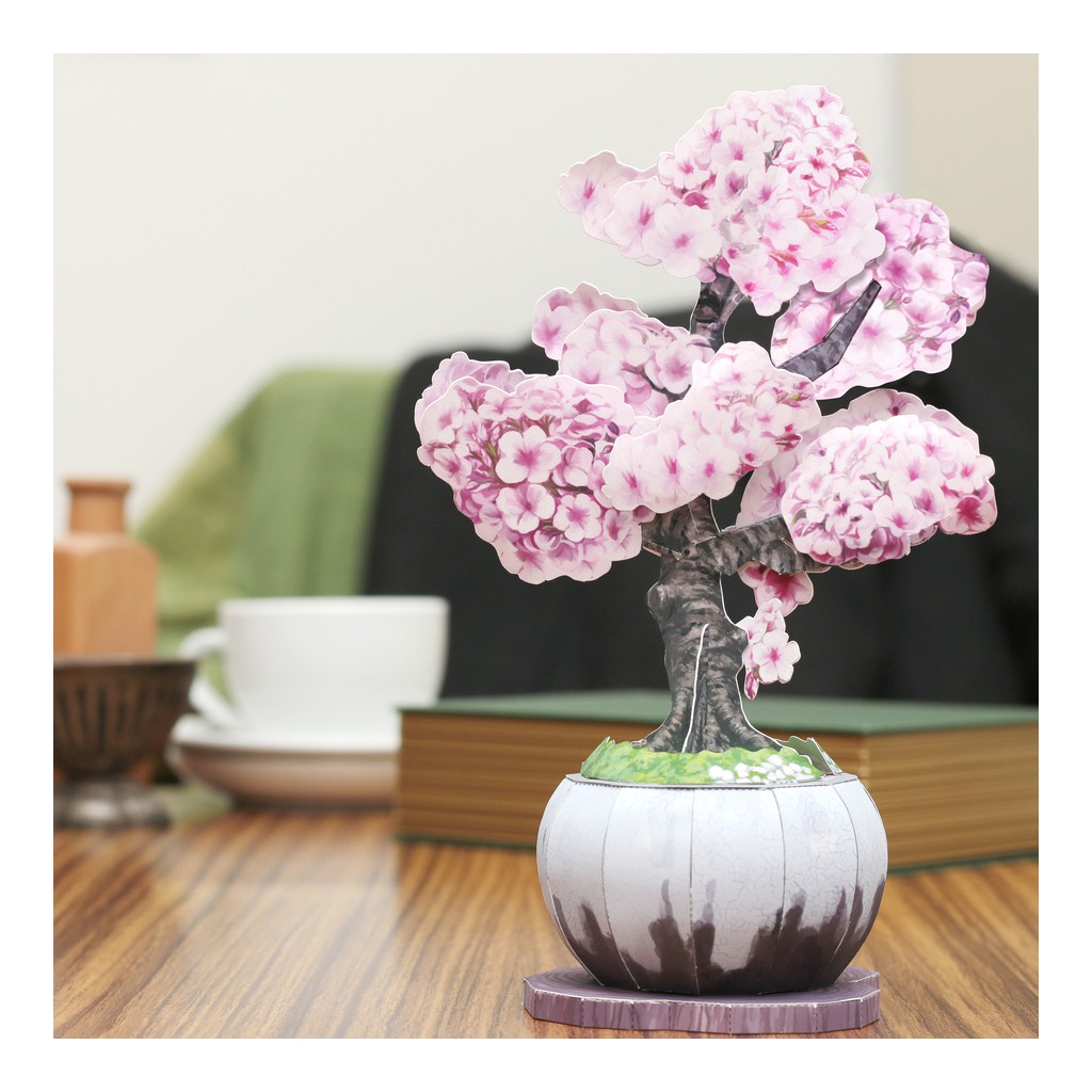 Mô hình giấy cây cảnh Bonsai Anh Đào - Nhật Bản