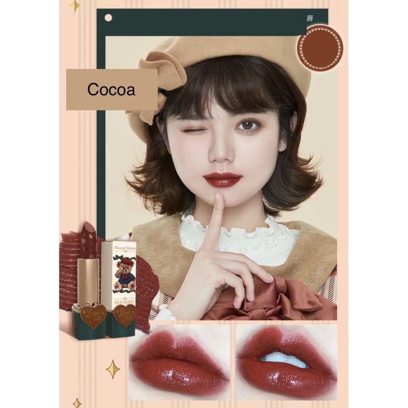 Son thỏi vuông vỏ gấu love bear của Flower knows