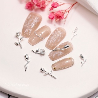 Set 10 charm hoa hồng trang trí móng