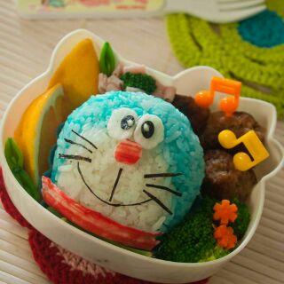 Bento doreamon, doremi, cá, ô tô, gấu, sao, thỏ, tim