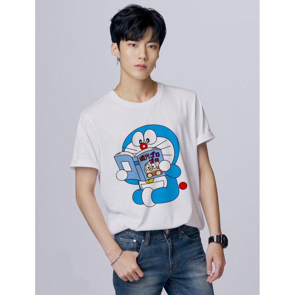 Áo thun Nam in hình Doraemon - Cotton Thun Phong Cách Cá Tính - Cực Chất Và Đẹp