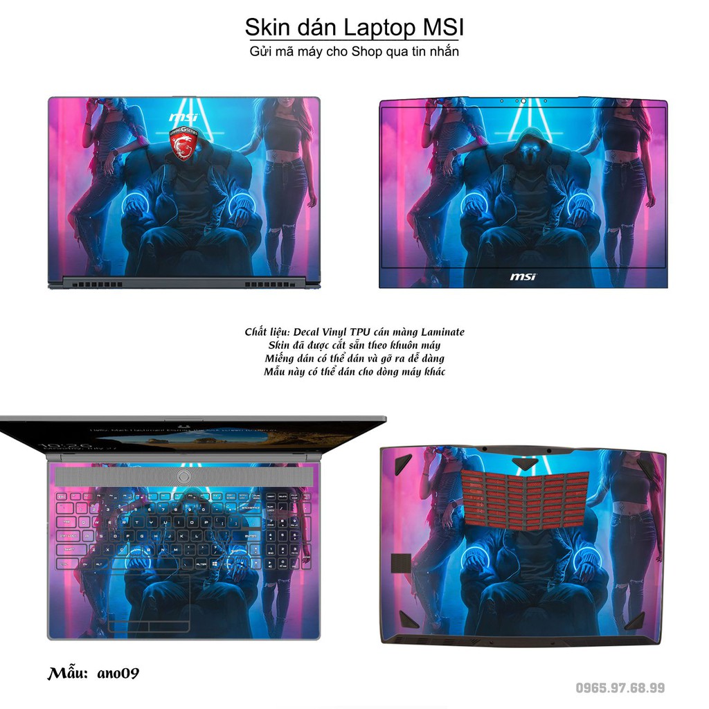 Skin dán Laptop MSI in hình Anonymous _nhiều mẫu 2 (inbox mã máy cho Shop)