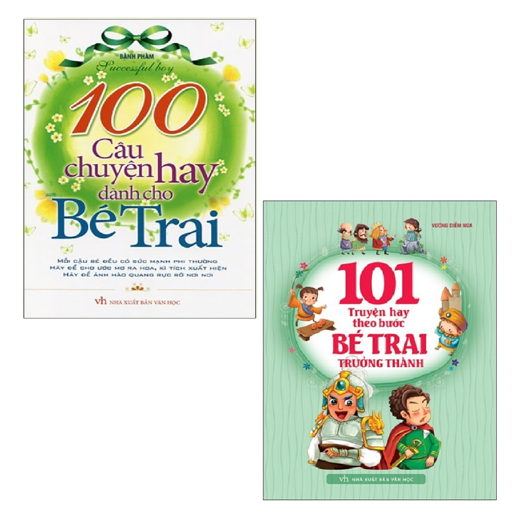 Sách Minh Long - Combo 100 Câu Chuyện Hay Dành Cho Bé Trai + 101 Truyện Kể Theo Bước Bé Trai Trưởng Thành ( 2 cuốn )
