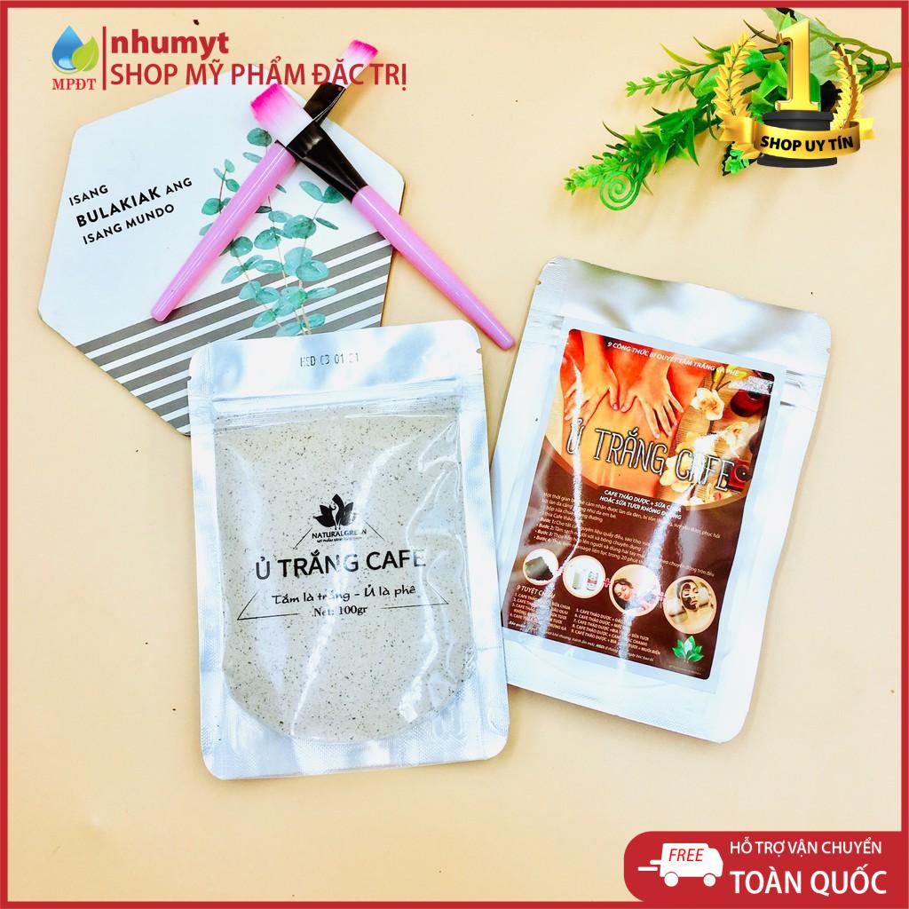 (100gr) COMBO 1 GÓI Ủ TRẮNG CAFE THIÊN NHIÊN (dùng cả face và body) Bột Tắm Trắng Cafe Thảo Dược, Trắng da, tẩy da chết