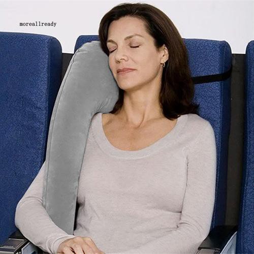 was_Inflatable Foldable Neck Rest Head Support Car Flight Travel Pillow Cushion Gift