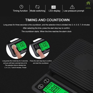 Accurate Electric Kitchen Scale,Coffee Scale with Timer High-precision Kitchen Scale Mini Electronic Platform Scale Food Weighing Scale