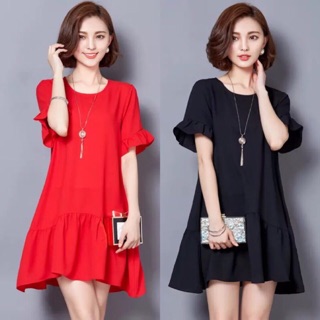 Đầm suông đuôi cá tay bèo 