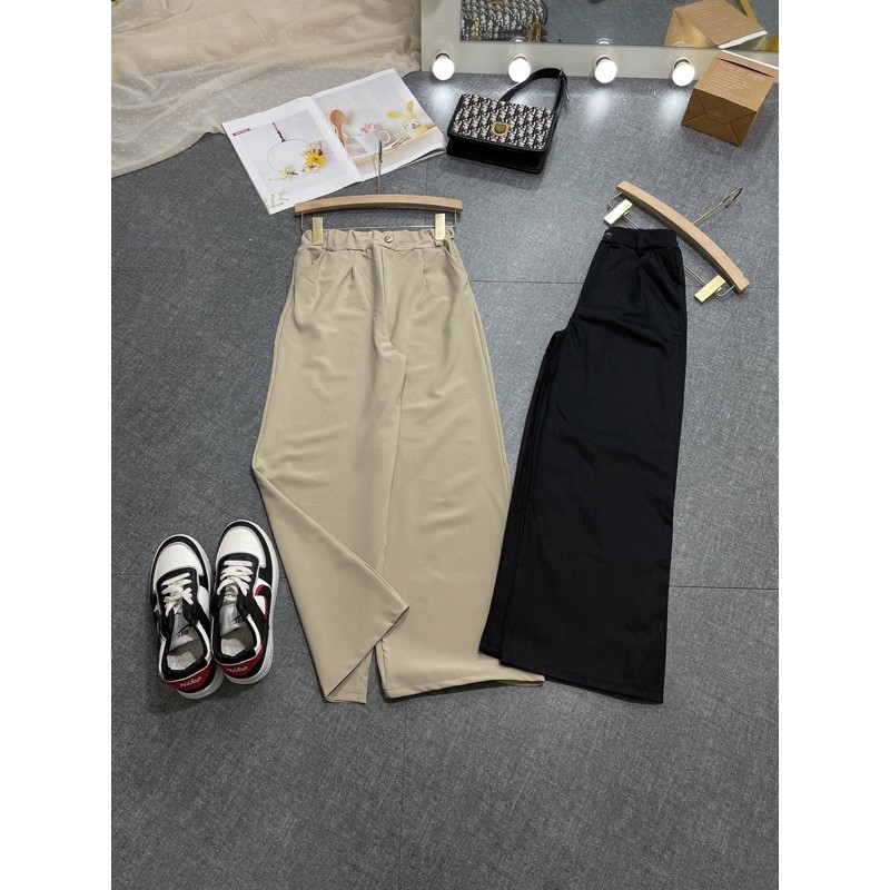 [Mã FADIRECT20 giảm 20K đơn 150K] Quần ống rộng cạp cao, kaky mềm mịn, nhiều màu | BigBuy360 - bigbuy360.vn