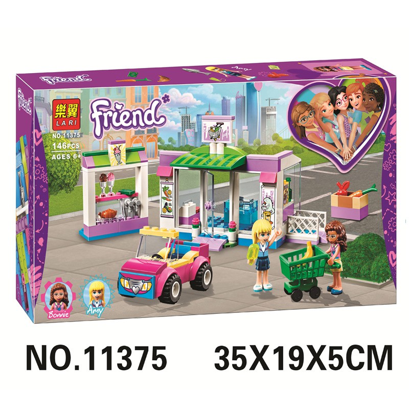 Đồ chơi lắp ráp xếp hình lego Friends Siêu thị mini Thành Phố Heartlake dành cho bé gái Lari 11375