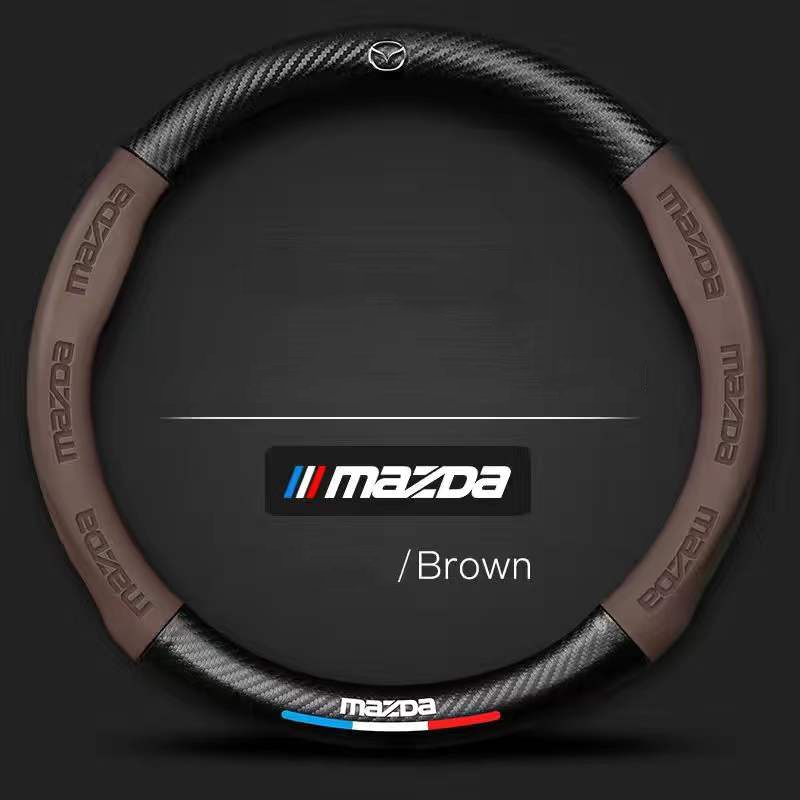 Vỏ bọc vô lăng xe hơi bằng sợi carbon cho Mazda CX8 CX5 CX3 CX30 Mazda 3 Mazda 2 RX8 RX7 BT50 787B