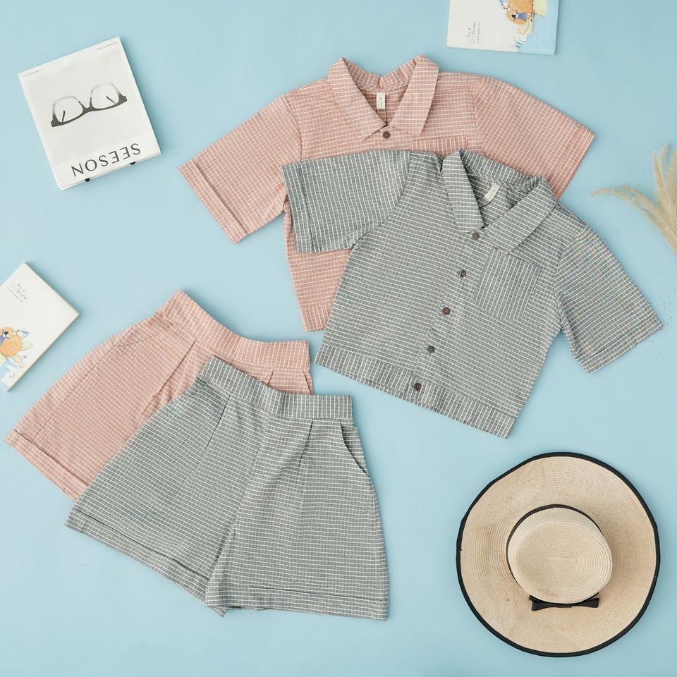 B34 - SET LINEN QUẦN SHORT ÁO SƠ MI