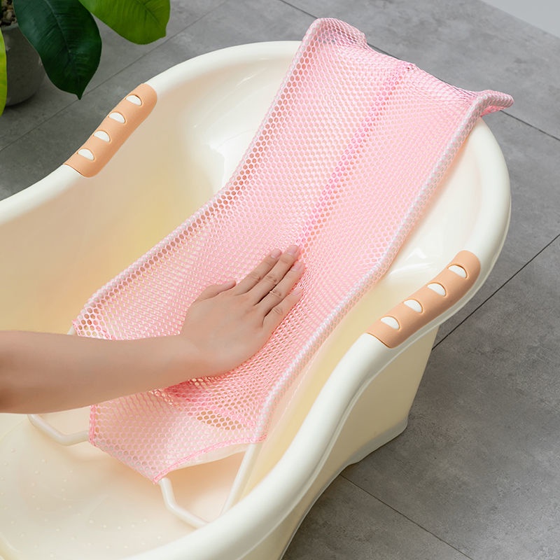 Túi lưới tắm cho bé, vật dụng có thể ngồi và nằm, đệm treo chống trượt, tắm, giá đỡ bồn sơ sinh, chung