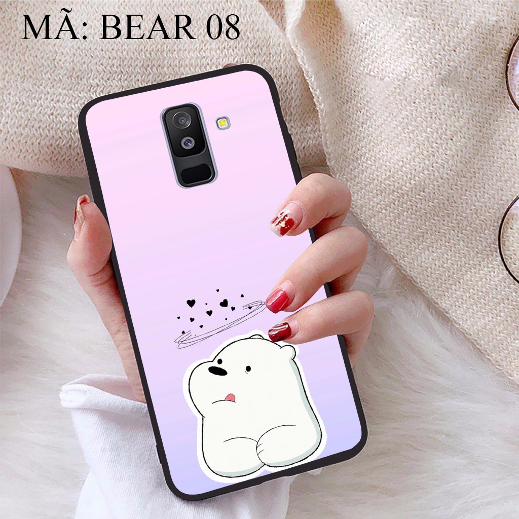 Ốp lưng Samsung A6 Plus 2018 viền dẻo TPU BST Gia Đình Nhà Gấu