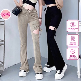 Quần Loe Nữ Ruxy Cạp Rút Xẻ Đùi