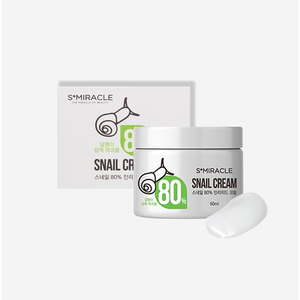 Kem dưỡng trắng da chứa 80% dịch lọc Ốc Sên S+ Miracle Snail Cream 50ml