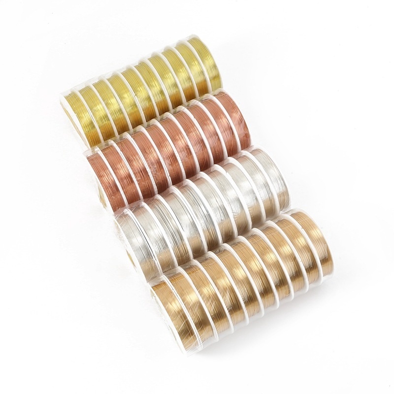 Cuộn dây đồng xỏ hạt làm đồ trang sức thủ công cỡ 0.2-1m