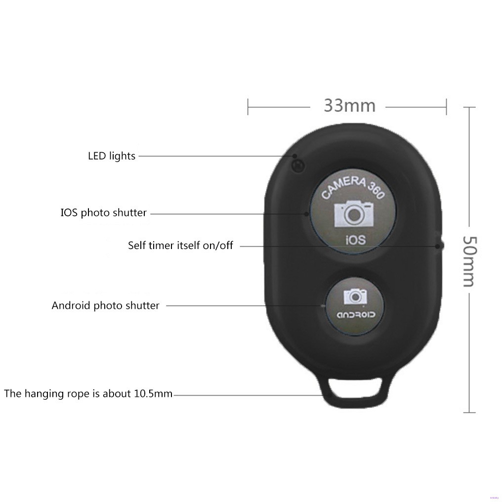 Điều khiển từ xa không dây Bluetooth tự hẹn giờ chụp ảnh selfie cho điện thoại thông minh