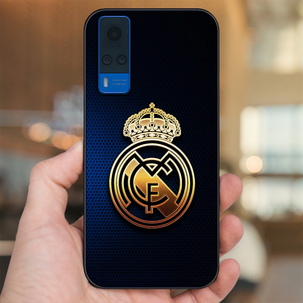 Ốp lưng Vivo Y51 2020, Y53s viền đen in hình Real Madrid