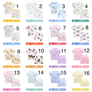 (4-15kg) Bộ cotton giấy trẻ em thoáng mát, đóng cúc giữa -list 1