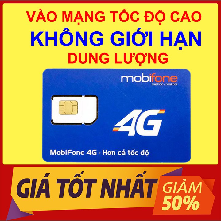 Sim Mobifone 4G, Sim Vào Mạng 1 Tỷ GB Mỗi Tháng