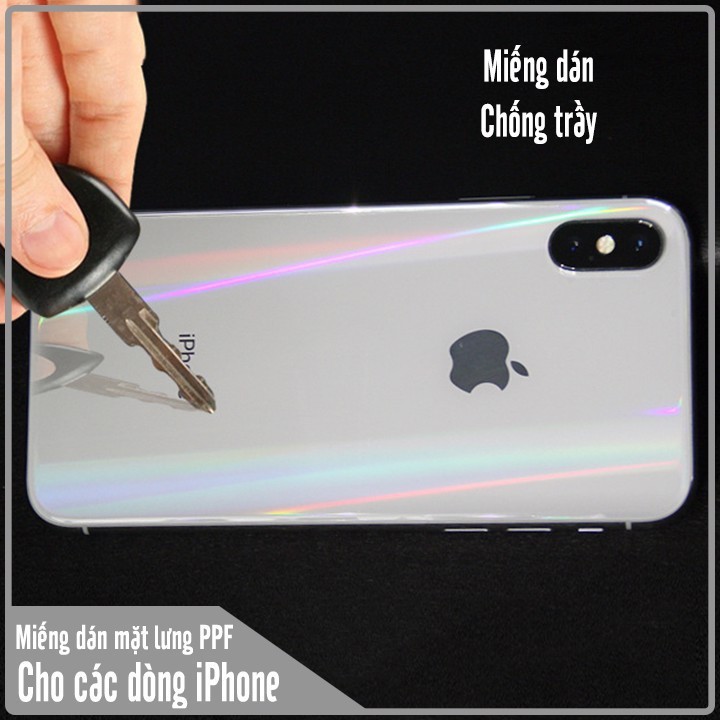 Miếng dán PPF 7 màu cho iPhone chống trầy mặt lưng Full viền 7 Plus /8 Plus/X/Xs Max/iP11/iP12