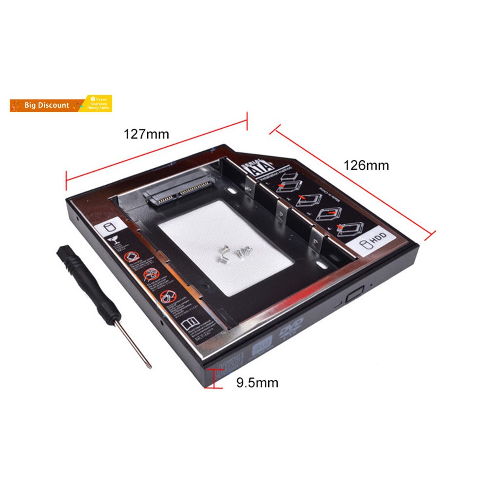 Khay Đựng Ổ Cứng Ngoài 9.5mm 2.5inch Sata 3.0 Kèm Phụ Kiện