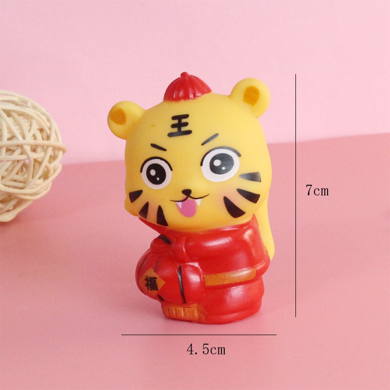 Trang Trí Bánh Sinh Nhật Bánh Kem _ CẶP HỔ NGỒI HŨ