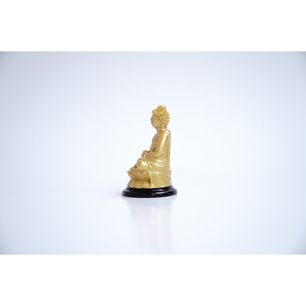 Tượng Phật A Di Đà ngồi nhũ vàng đặt xe, bàn thờ - Cao 6cm | BigBuy360 - bigbuy360.vn
