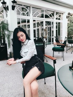 Set áo somi ren+ quần váy