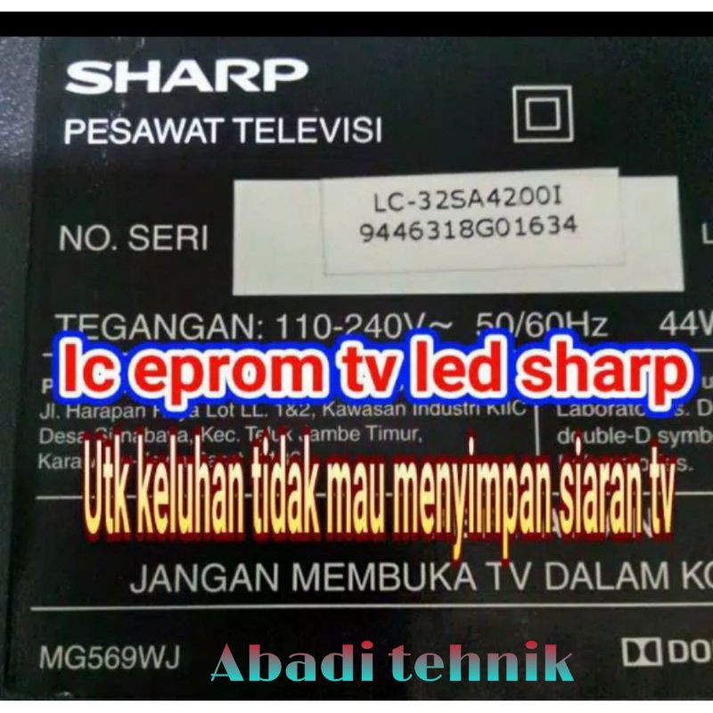 Ic Eprom Flash Tv Led Sharp Lc-32Sa4200I