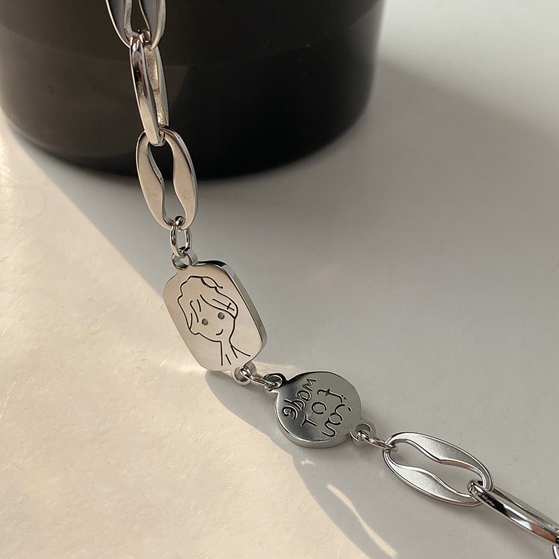 Vòng đeo tay mặt tròn không phai phong cách hip hop cá tính