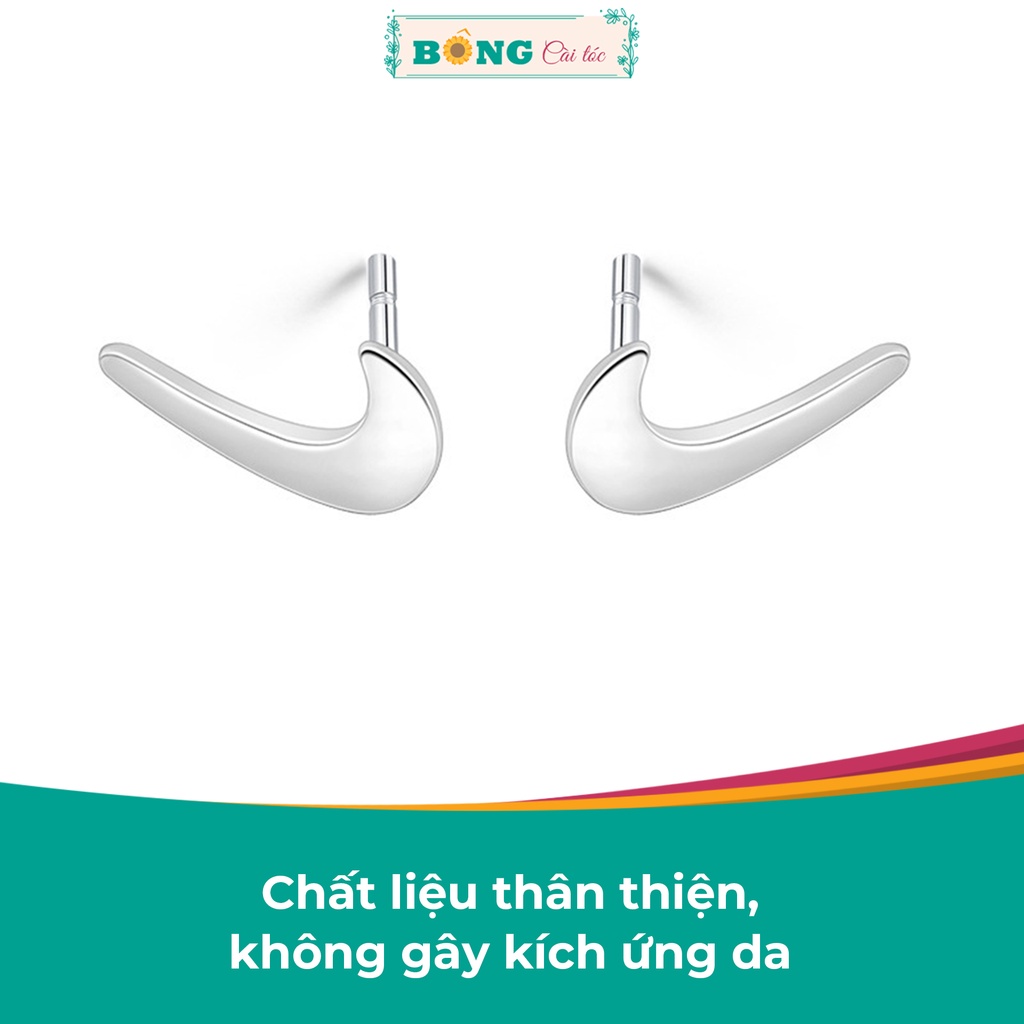 Bông tai titan unisex thiết kế cá tính phong cách Hàn Quốc, thép y tế không gỉ BT110 - khuyên tai BÔNG Cài Tóc