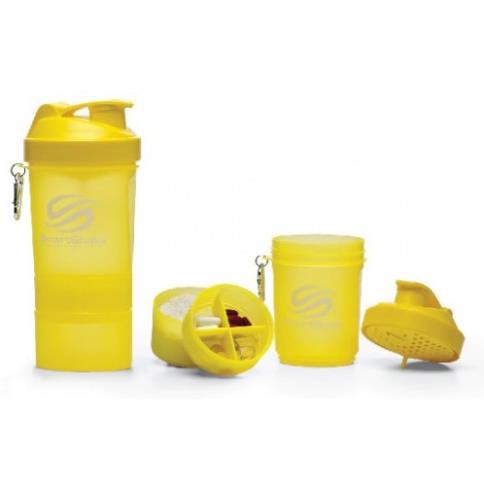 BÌNH LẮC THỂ THAO SMART SHAKER 3 NGĂN - MÓC KHÓA TIỆN LỢI (600 ML)