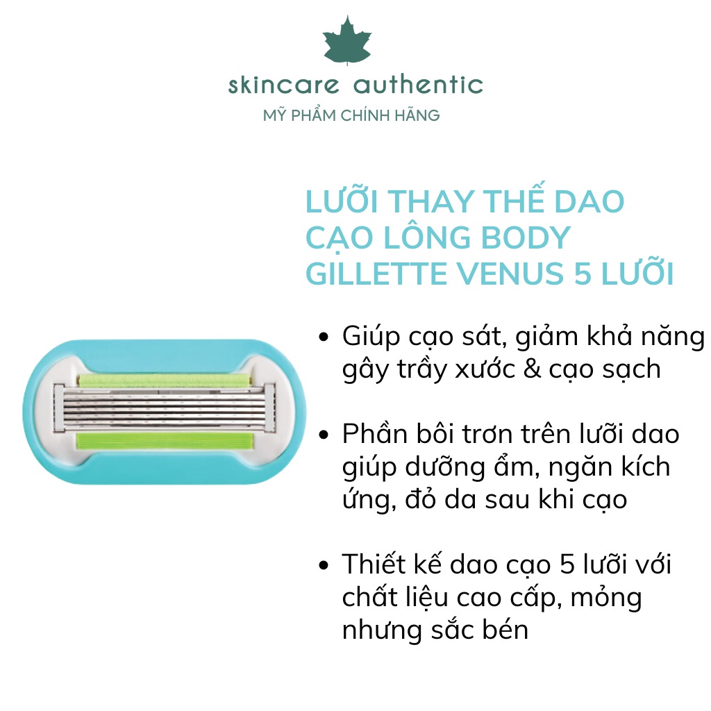 Lưỡi Dao Cạo lông vùng kín-bikini cho nữ Gillette venus Delexe Smooth/ Extra Smoth
