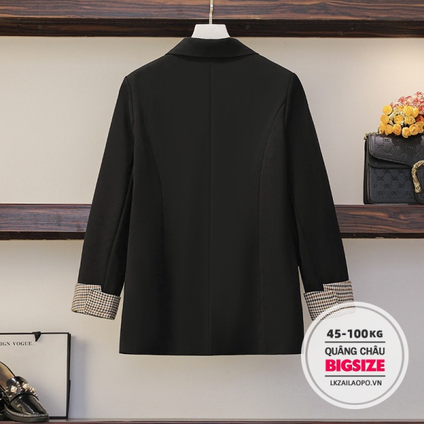 BIGSIZE Nữ (45-100kg) Áo vest nữ blazer khoác đen dáng rộng thiết kế trẻ trung thanh lịch - Phong cách Hàn Quốc - quảng châu cao cấp | BigBuy360 - bigbuy360.vn