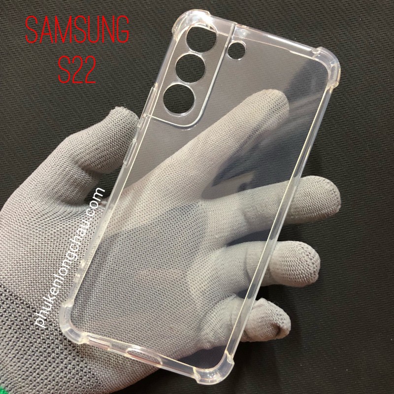 Ốp lưng chống sốc Samsung S22/ S22 Plus/ S22 Ultra loại dày cao cấp trong suốt dẻo bo 4 góc chống va đập