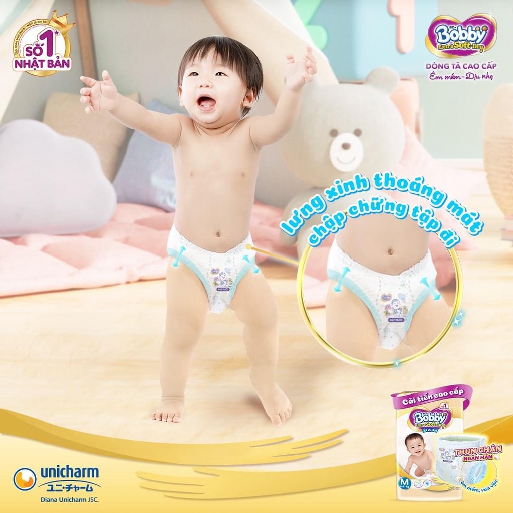 [Hàng Chính Hãng] Tả Quần Cao Cấp Bobby Extra Soft Dry XL50 - Mevabeheocon