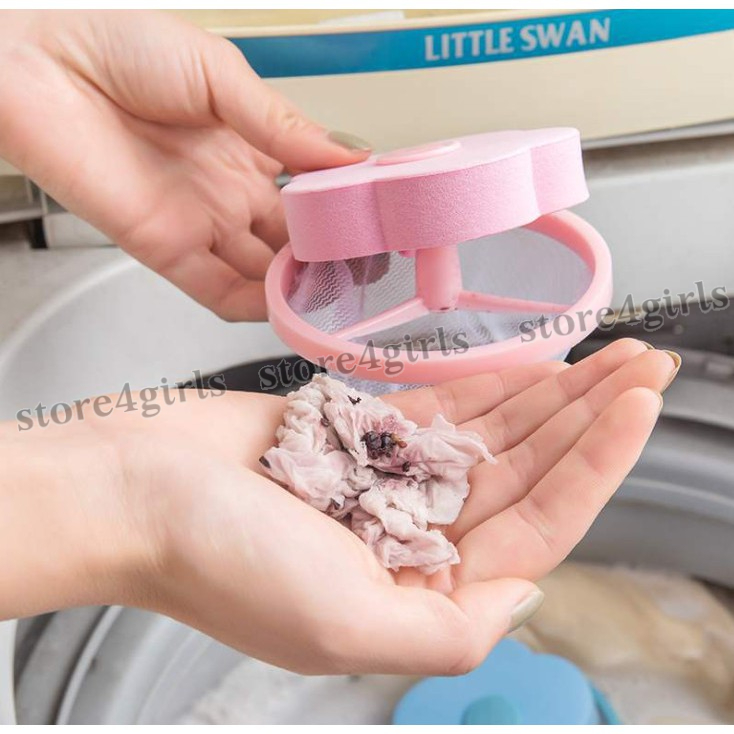 Túi lọc cặn, Phao lọc rác, cặn bẩn, phao lưới lọc xơ vải cặn thông minh khử trùng máy giặt đa năng Store4girls