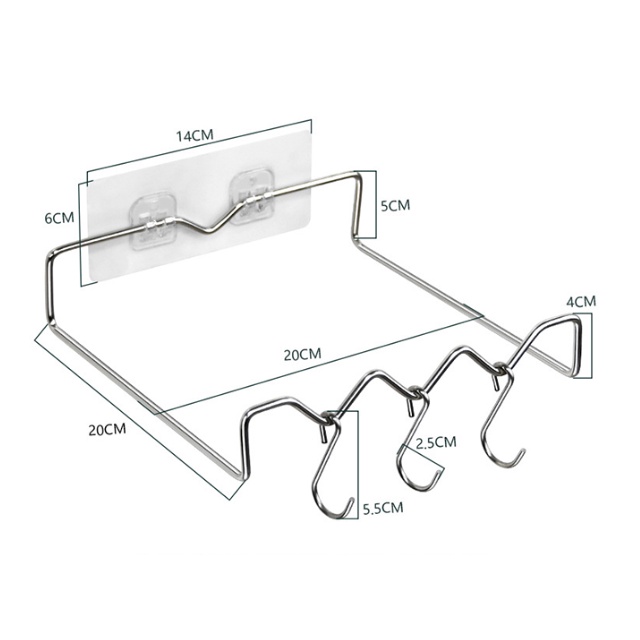 Kệ để thau rổ inox dán tường, giá treo thau