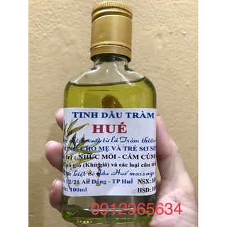 Tinh dầu tràm Huế 100ml chính hiệu được chiết xuất từ lá tràm thiên nhiên