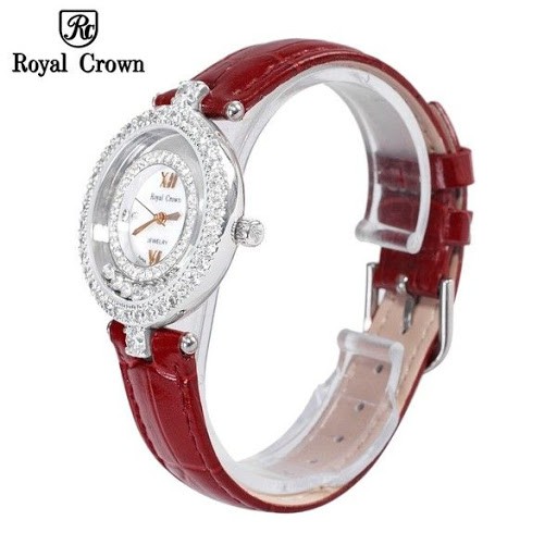 Đồng hồ nữ chính hãng Royal Crown 3628 dây da đỏ