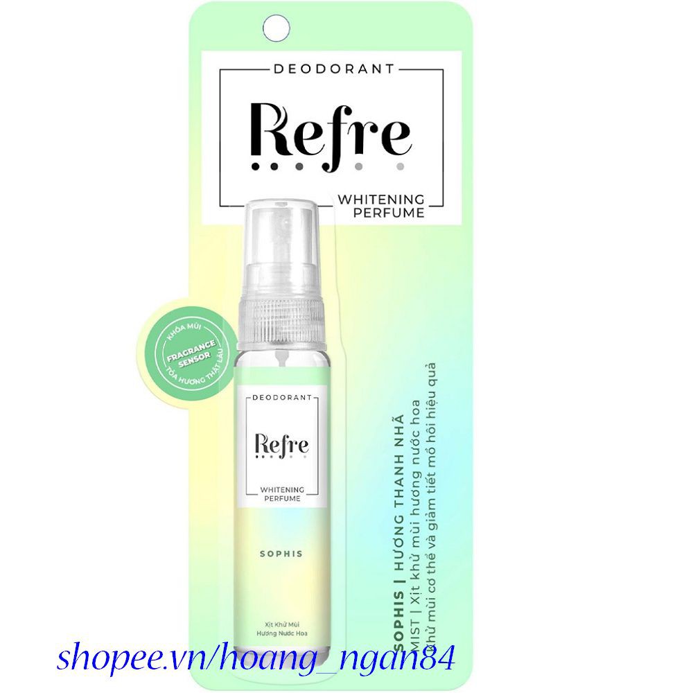 Xịt Khử Mùi Refre 30Ml Dưỡng Sáng Da Với Nhiều Hương Thơm Giúp Bạn Dễ Lựa Chọn Hơn, hoang_ngan84 Niềm Tin Tạo Nên Từ Chấ