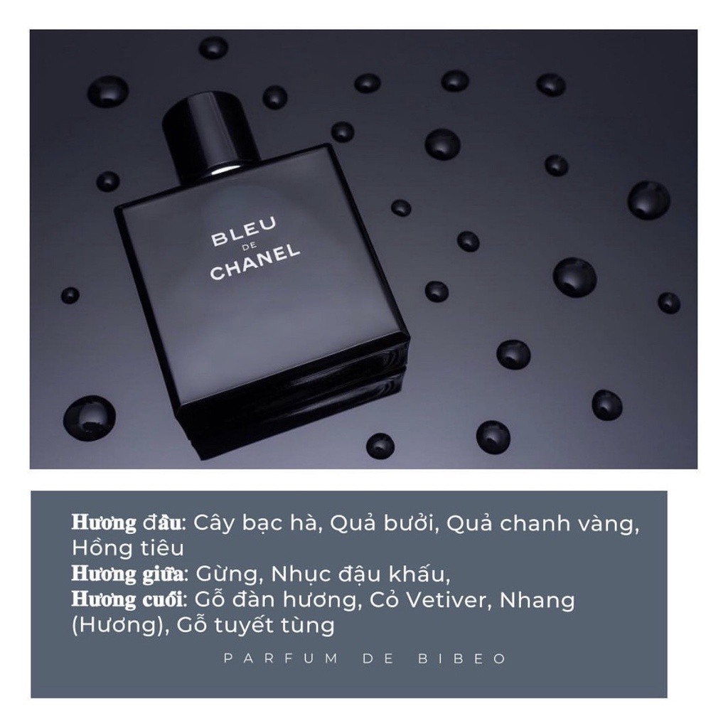 [Nắp nam châm] Bleu de nước hoa nam nồng độ EDP dung tích 100ml hương thơm nam tính quyến rũ | BigBuy360 - bigbuy360.vn