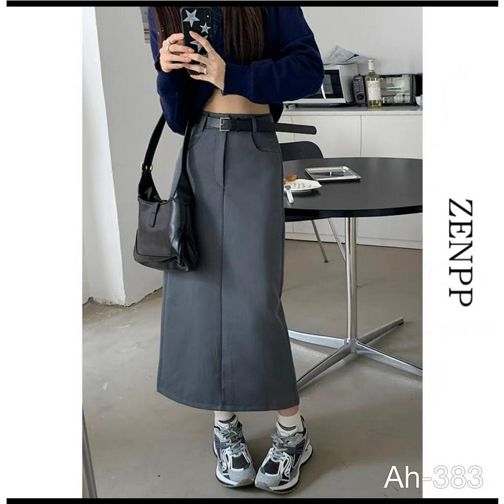 Chân váy dài basic chất ruby tặng kèm belt MUỐI Cvkemdai383