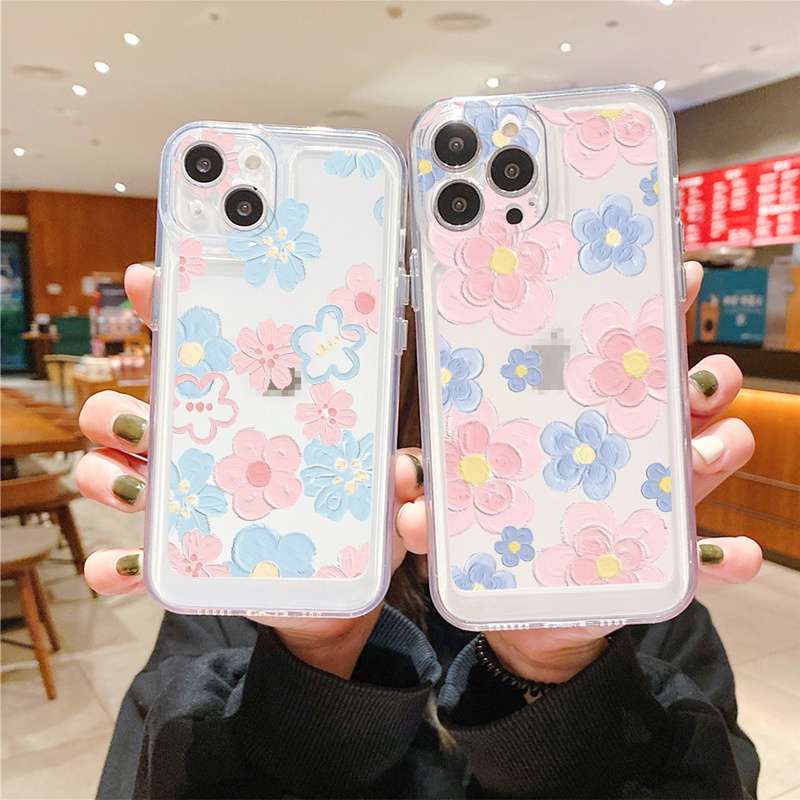 Ốp lưng iphone Ốp điện thoại Suntaiho TPU silicon họa tiết hoa thích hợp cho iPhone 13 11 Pro 13 12 Pro Max XS Max X XR 7 8 Plus