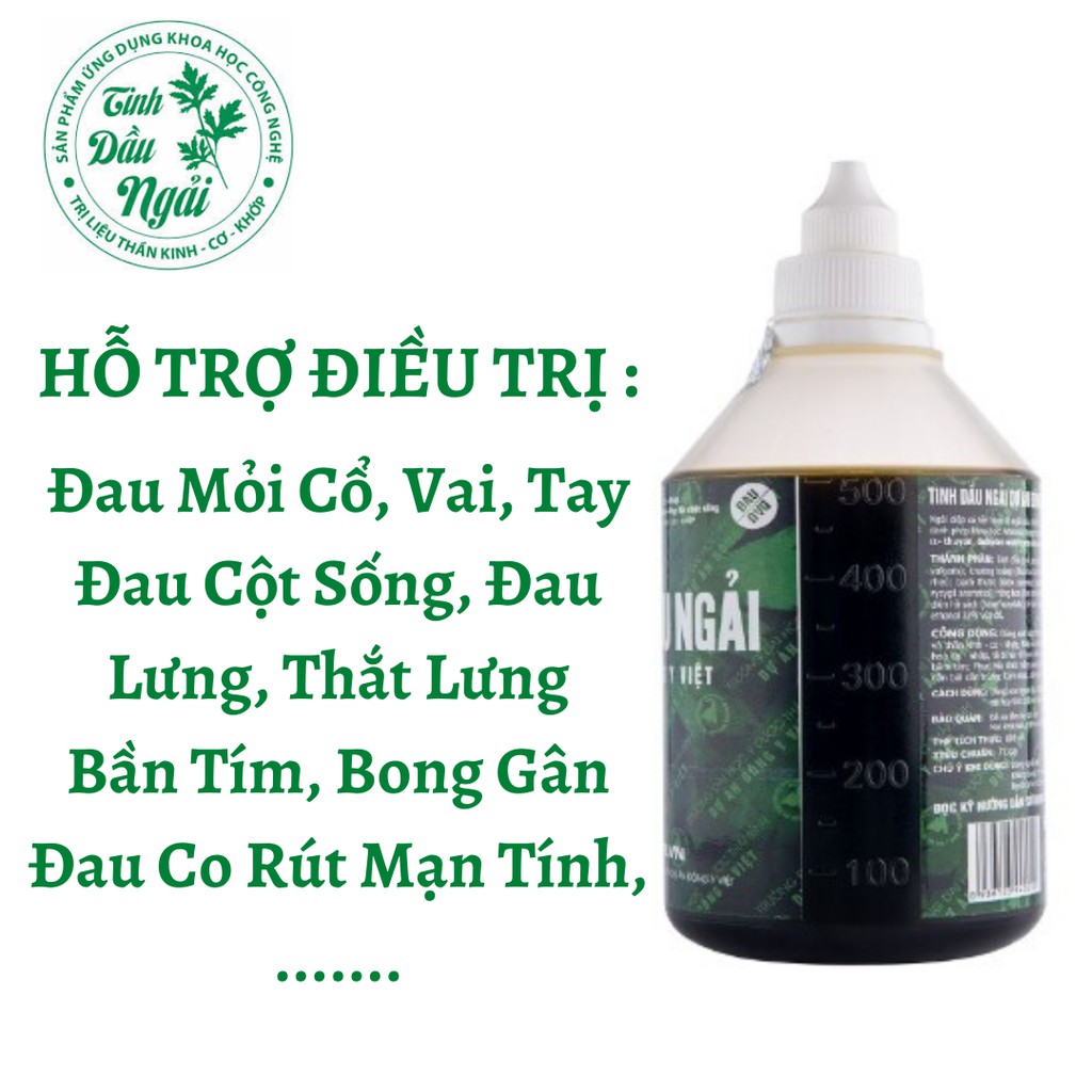 Tinh Dầu Ngải Cứu 500ML Xoa Bóp Đau Nhức Xương Khớp, Đau Cột Sống, Đau Lưng, Đau Cột Sống,...