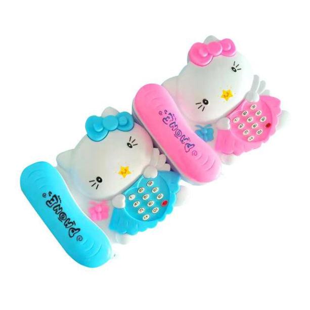 Điện thoại mèo Kitty dùng pin có đèn nhạc