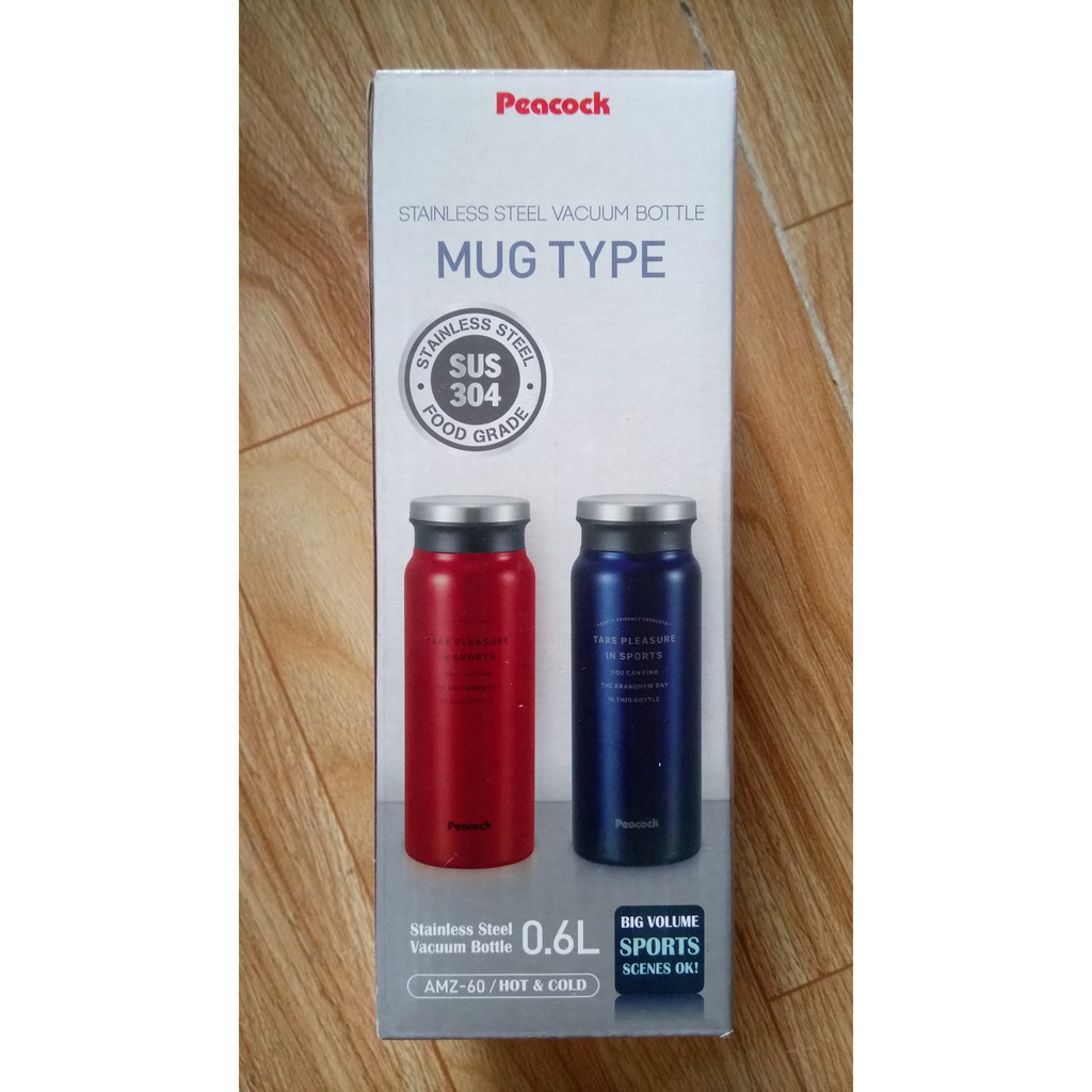 Bình Giữ Nhiệt Nhật Bản 0.6L - PEACOCK AMZ61