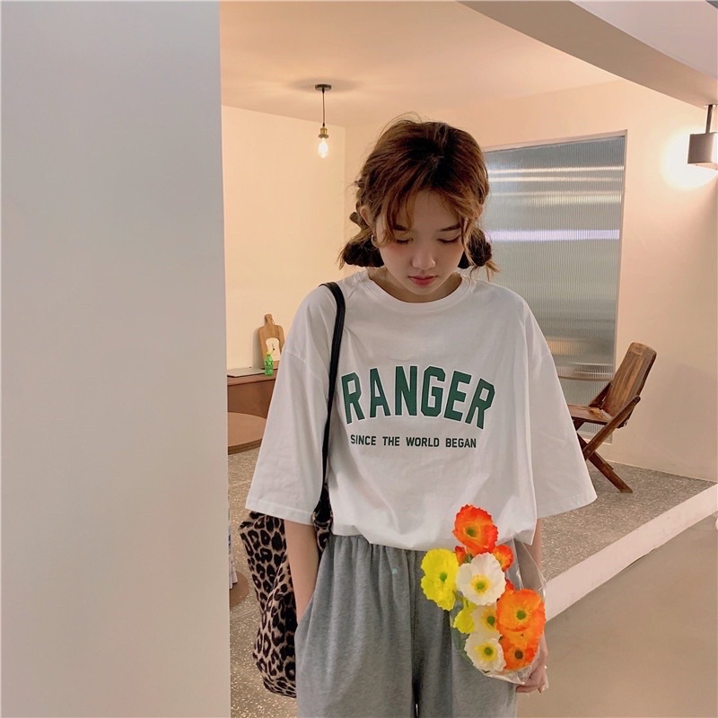 Áo phông tay lỡ form rộng, áo thun unisex nam nữ chất cotton in hình RAN