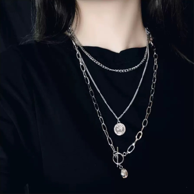 Vòng cổ choker nhiều lớp phong cách Hàn Quốc sành điệu